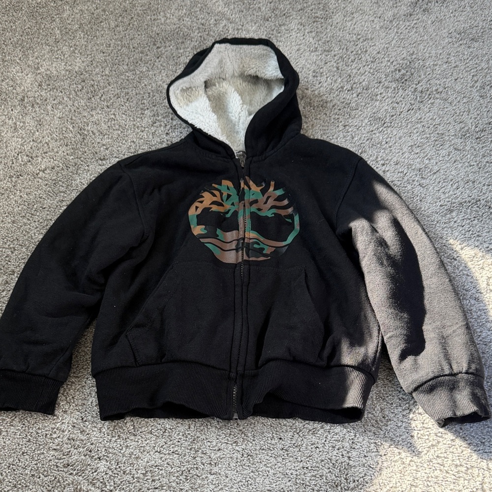 Boy’s Small Timberland Black Hoodie Jacket with Logo